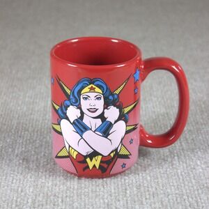 Zak Designs Wonder Woman Red Ceramic Coffee Mug Strongest Woman‎ Alive DC Comics